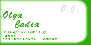 olga cadia business card